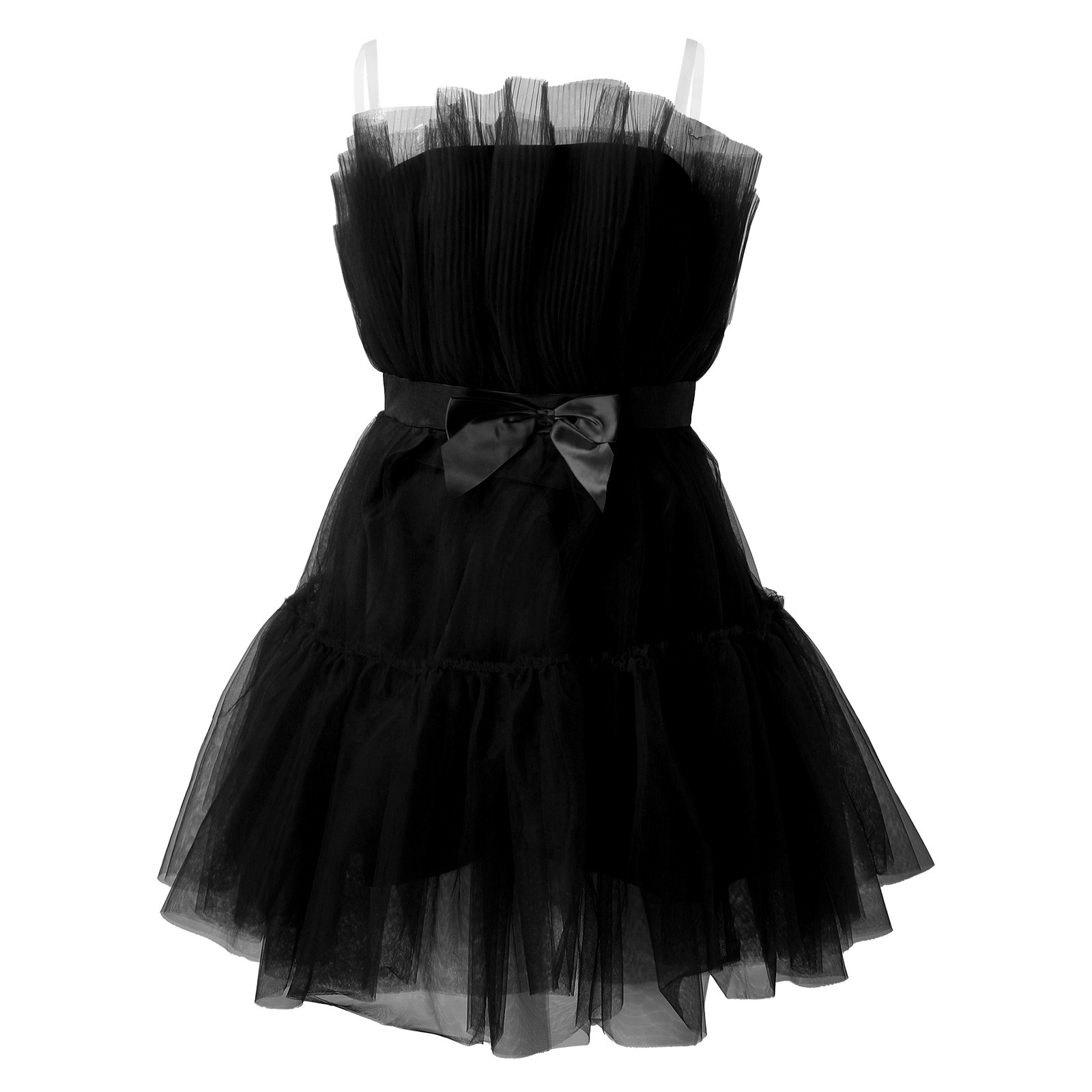 Women Tutu Wrap Dress Mesh Yarn Strapless Mini Dress Elegant Solid Color Wedding Party Dresses Bridesmaid Prom Gown Vestidos