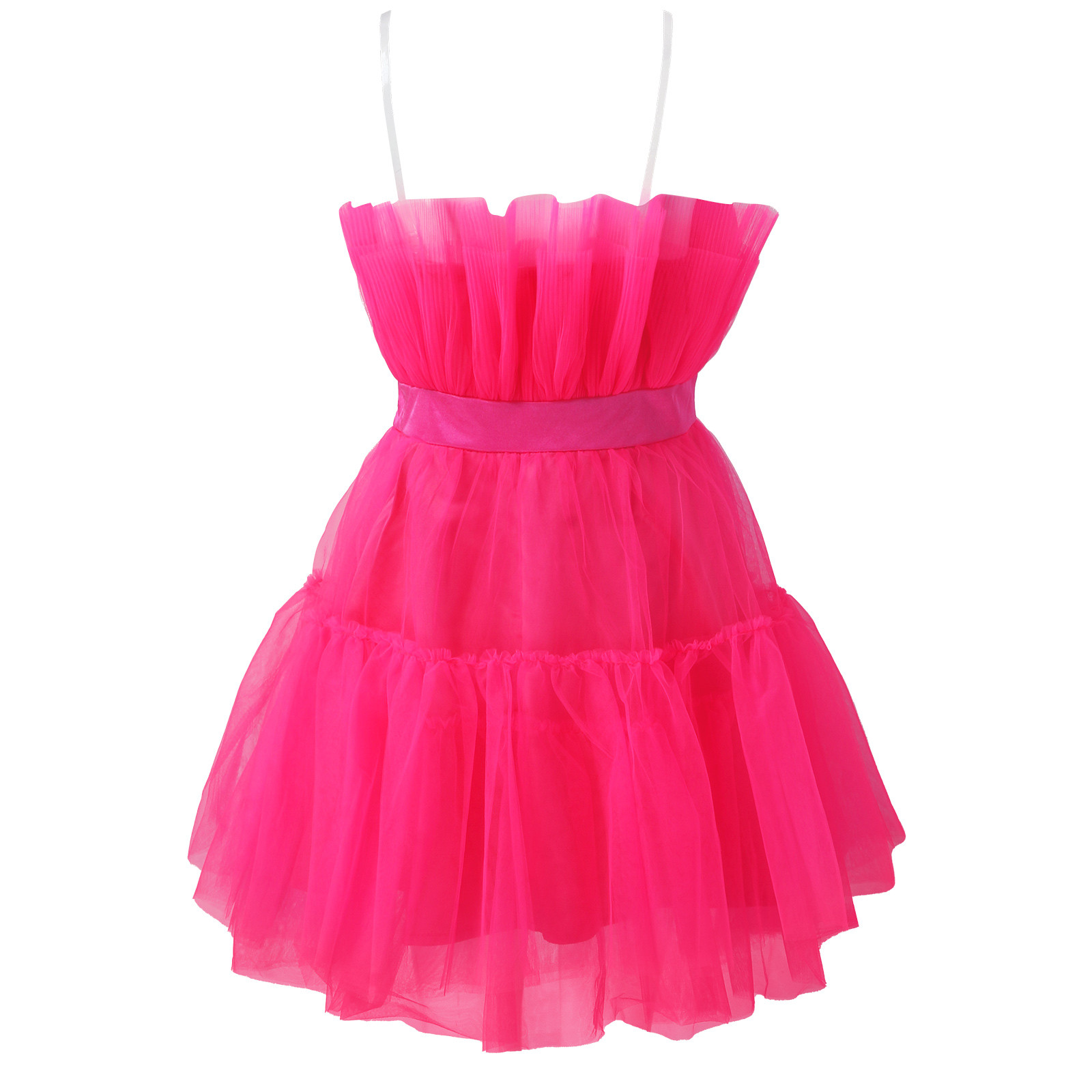 Women Tutu Wrap Dress Mesh Yarn Strapless Mini Dress Elegant Solid Color Wedding Party Dresses Bridesmaid Prom Gown Vestidos