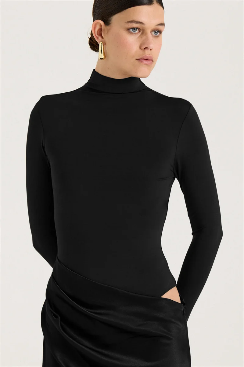 Mozision Autumn Long Sleeve Sexy Maxi Dress Women Fashion Hollow Out Turtleneck Ruched Bodycon Club Party Long Dresses Female