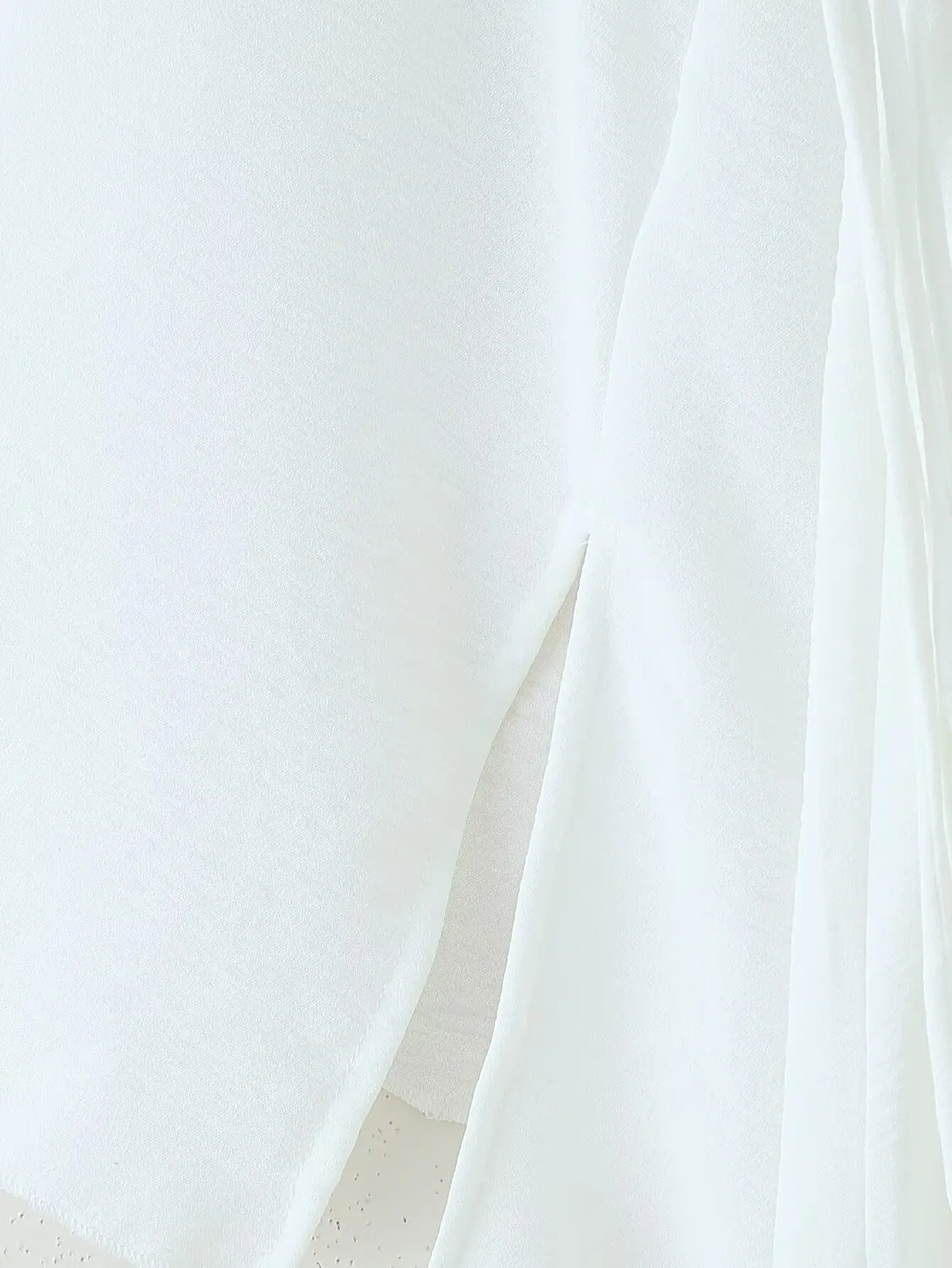 HH Female Beach Style Long Dress White V-Neck Long Sleeves Flounced Edge Lace-Up Decoration Women Summer Fashion Dresses