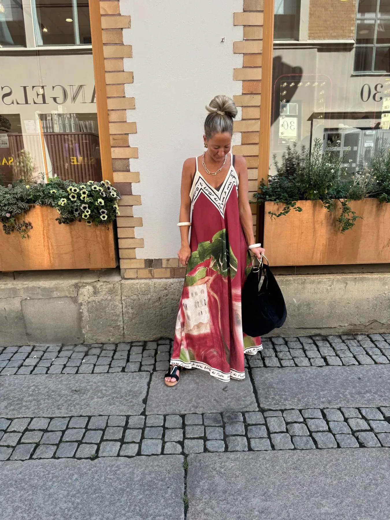 Casual Boho Printed Dress For Women Loose V-neck Suspender A-line Big Hem Long Dress Summer Fashion Vacation Style Dresses