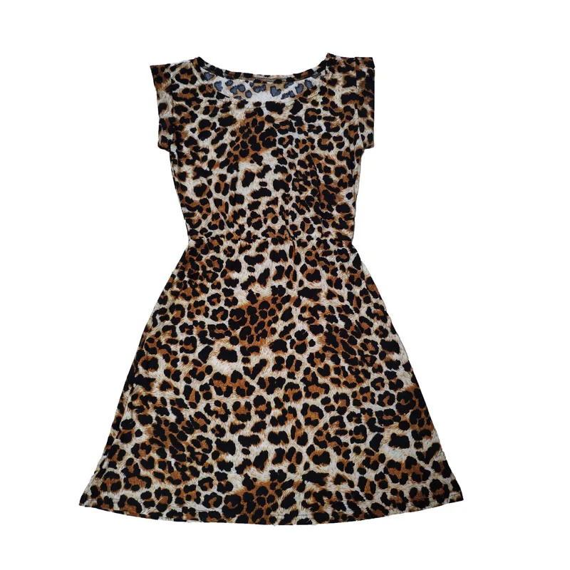 Women Summer Dresses Leopard Print Dress Plus Size S-XXL Slim Beach Dress Girl High Quality Casual Mini Dress