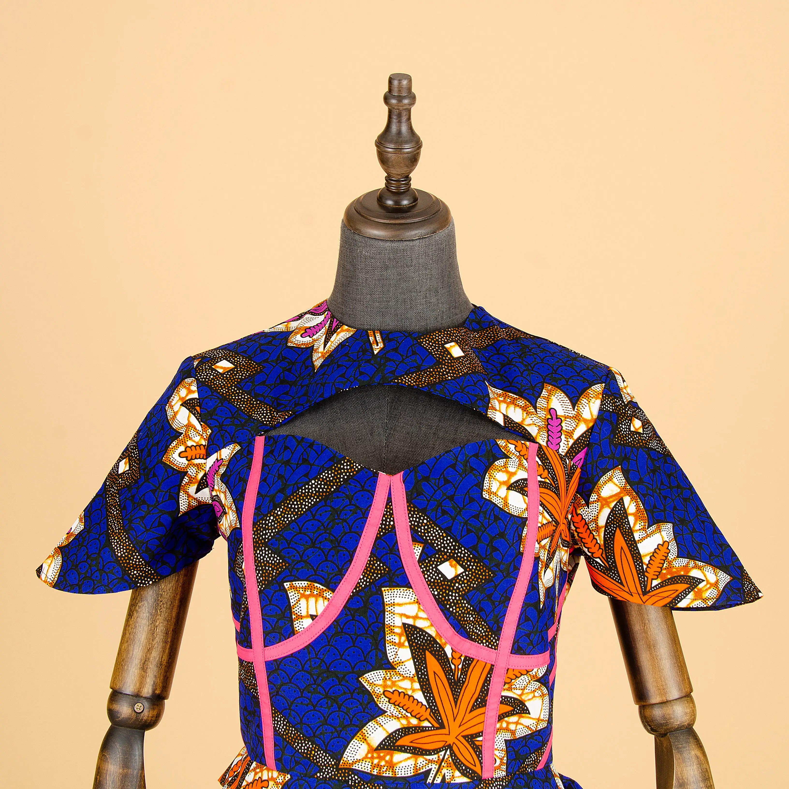 African Print Dresses for Women Short Sleeve Wrap Dashiki Outfits Ankara Attire Midi Party Wedding Evening S2025025