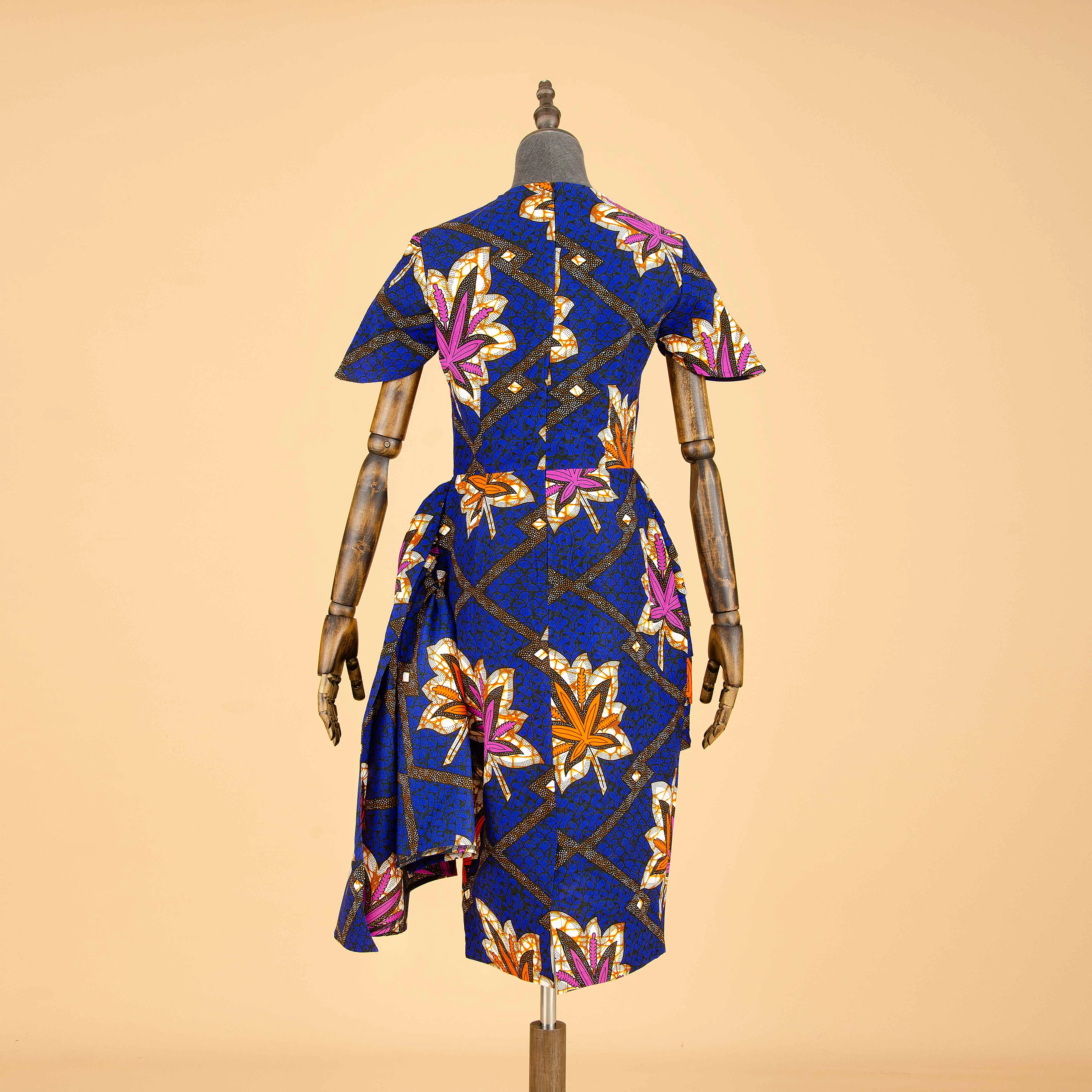 African Print Dresses for Women Short Sleeve Wrap Dashiki Outfits Ankara Attire Midi Party Wedding Evening S2025025