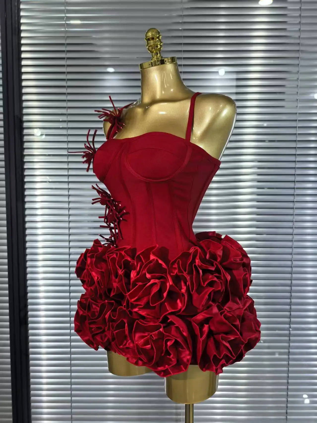 White Red Black Women Sexy Strapless 2 Pieces Bodycon Bandage Mini Dress Florals Celebrate Nightclub Party Birthday Outfit