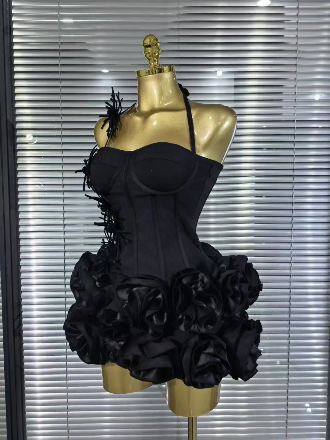 White Red Black Women Sexy Strapless 2 Pieces Bodycon Bandage Mini Dress Florals Celebrate Nightclub Party Birthday Outfit