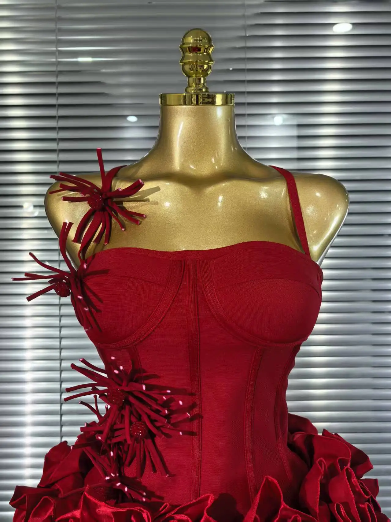 White Red Black Women Sexy Strapless 2 Pieces Bodycon Bandage Mini Dress Florals Celebrate Nightclub Party Birthday Outfit