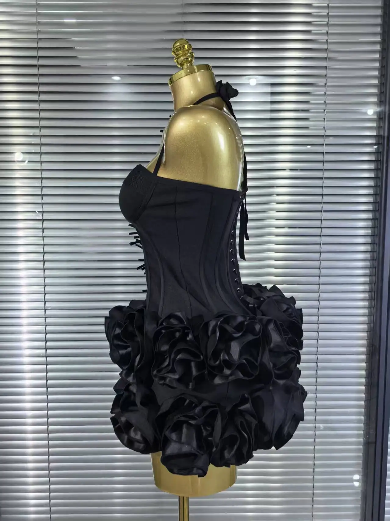 White Red Black Women Sexy Strapless 2 Pieces Bodycon Bandage Mini Dress Florals Celebrate Nightclub Party Birthday Outfit
