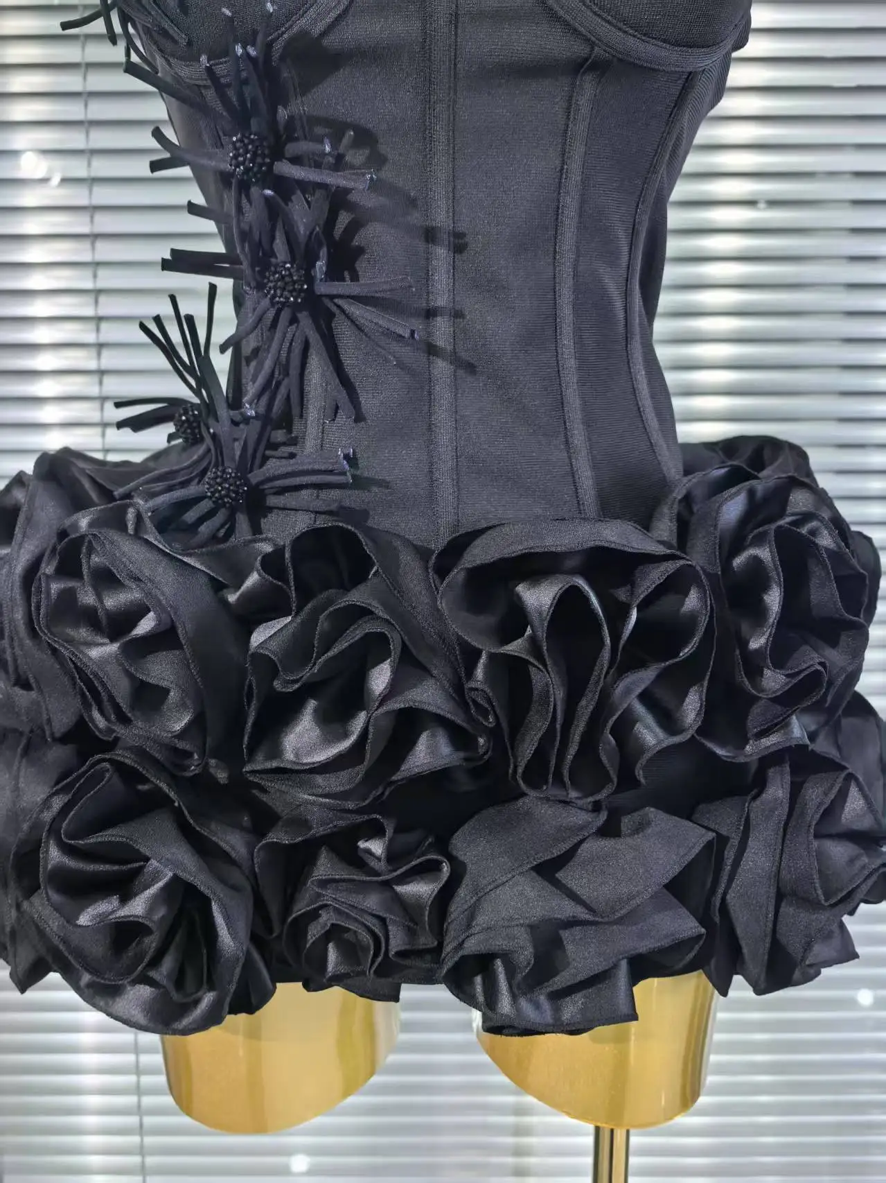 White Red Black Women Sexy Strapless 2 Pieces Bodycon Bandage Mini Dress Florals Celebrate Nightclub Party Birthday Outfit