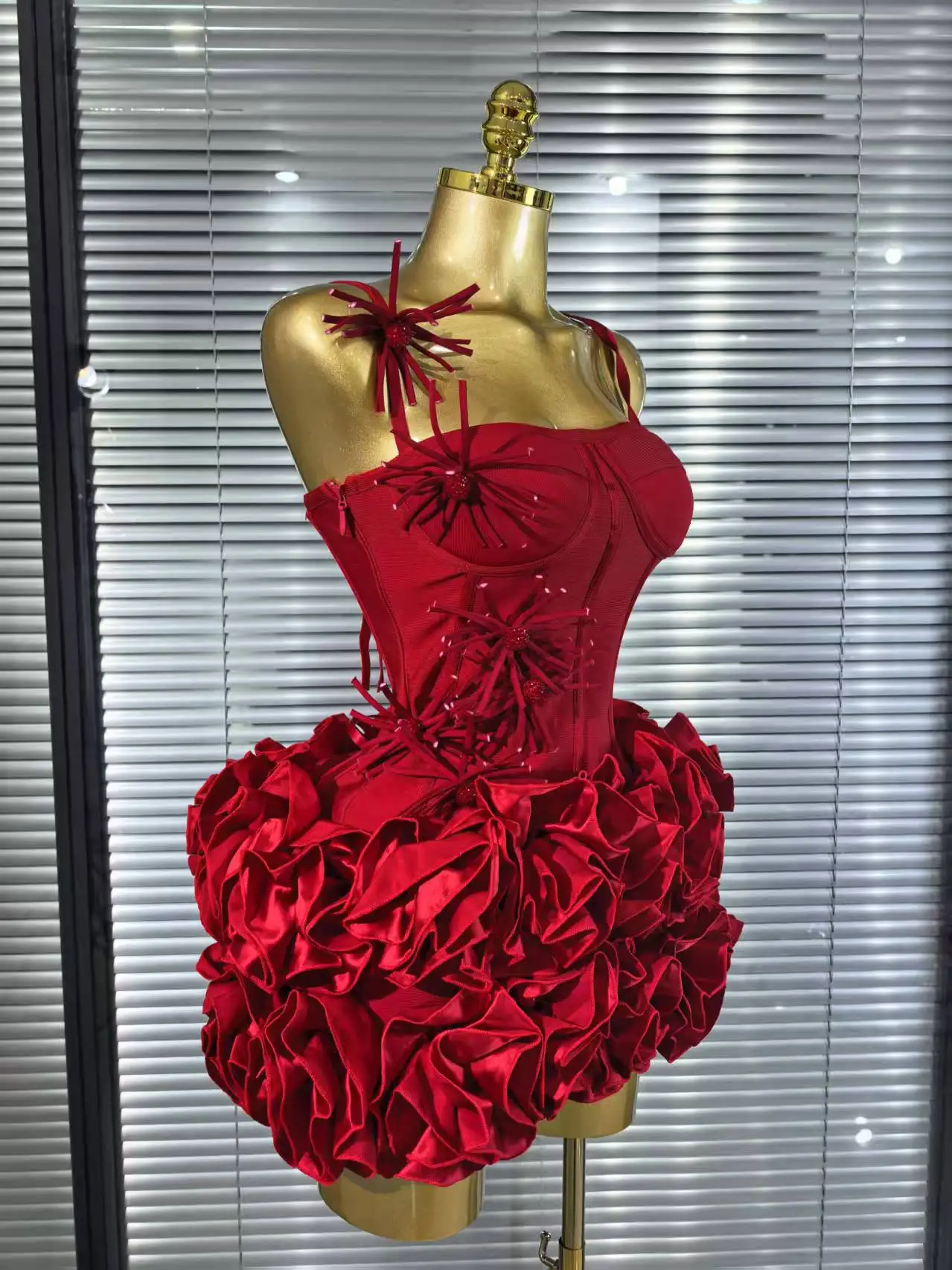 White Red Black Women Sexy Strapless 2 Pieces Bodycon Bandage Mini Dress Florals Celebrate Nightclub Party Birthday Outfit