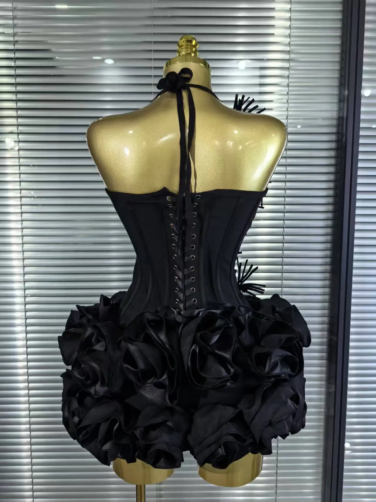 White Red Black Women Sexy Strapless 2 Pieces Bodycon Bandage Mini Dress Florals Celebrate Nightclub Party Birthday Outfit