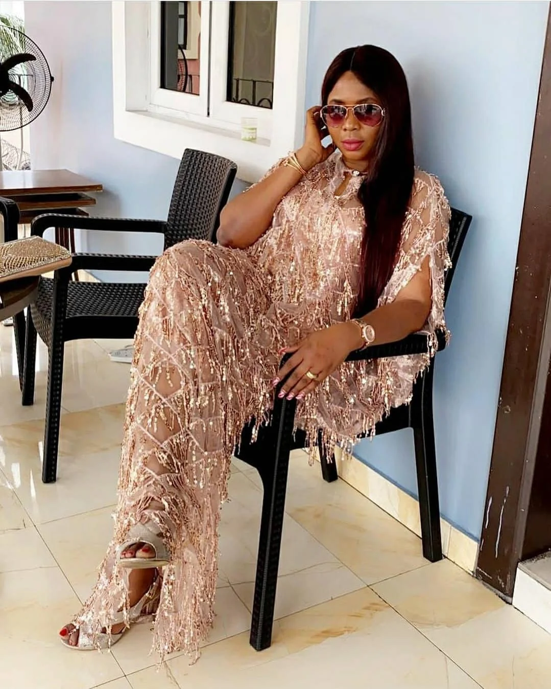 African Mom Dress Fashion Luxury Quality Shiny Sequin Suspender + Inner Skirt