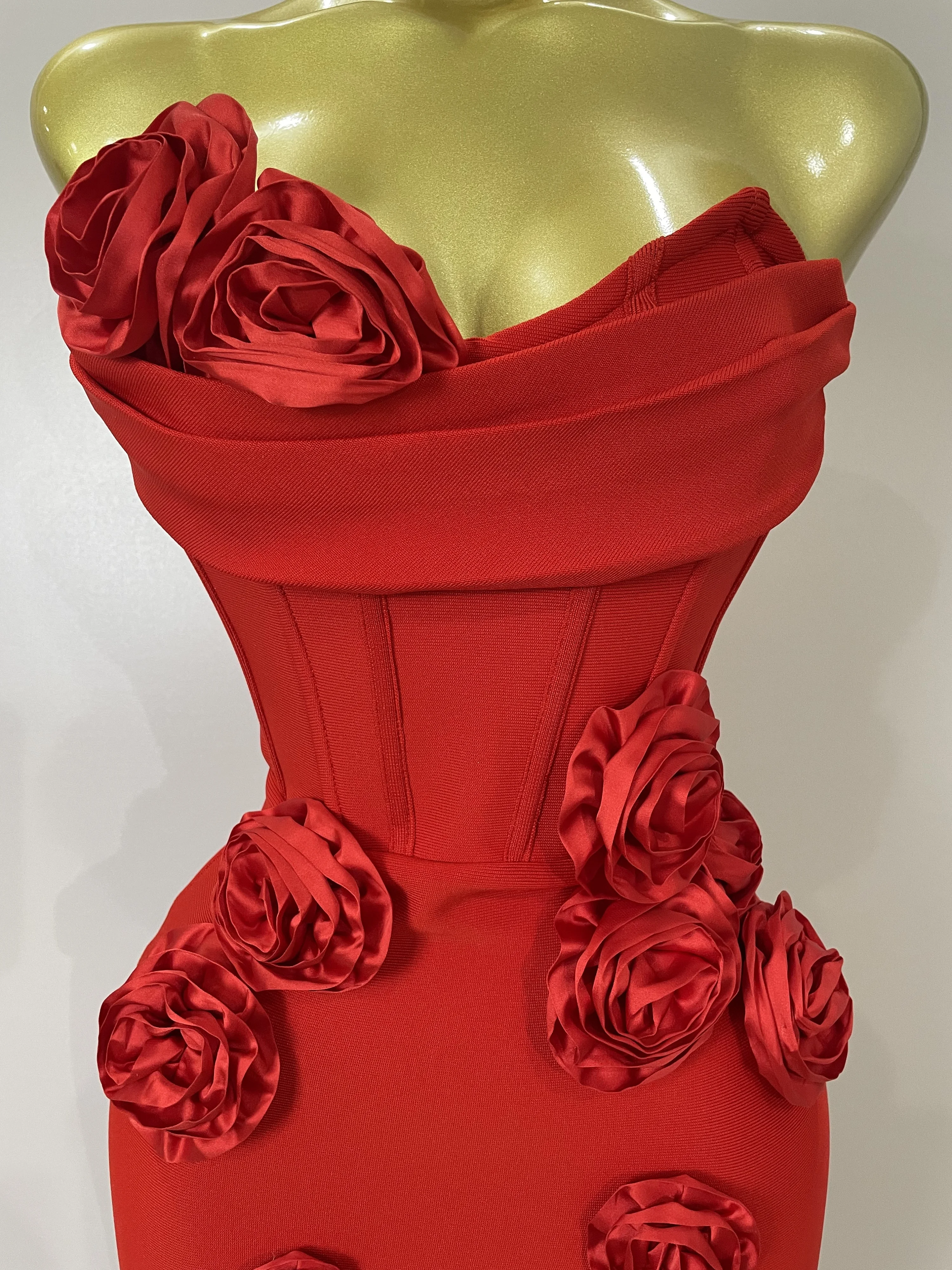 Sexy Fashion White Elegant Strapless Flower Bodycon Long Dress Women Casual Streetwear Club Birthday Party Slim Elegangt Dresses
