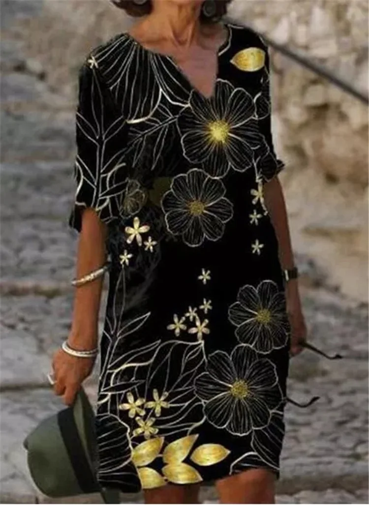 Women Loose Spring Vintage Ruffles Befree Dress Large Big Printed Sexy Summer Boho Casual Party Elegant Dresses Plus Sizes