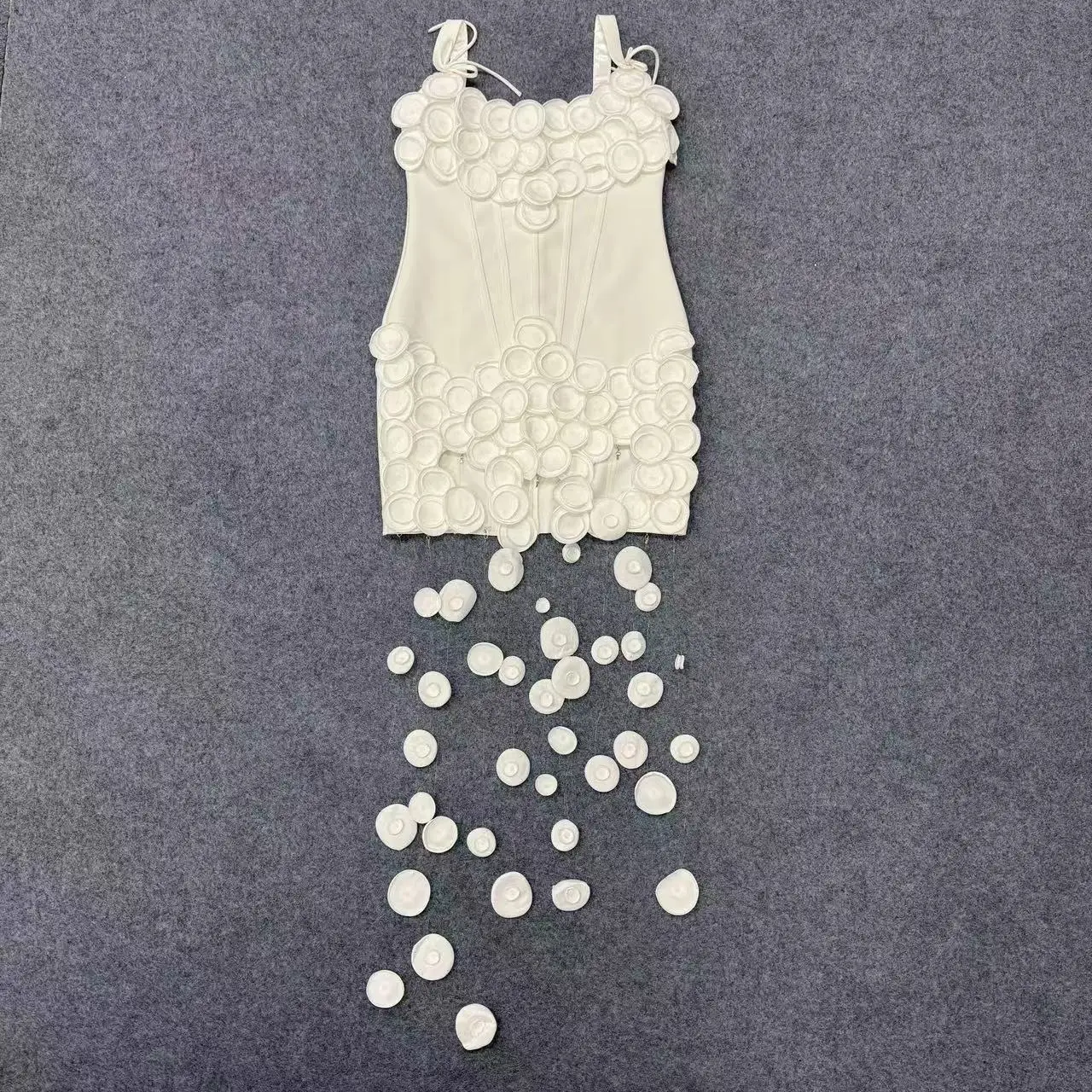 2026 New Bandage Women's Sexy Tube Top Sleeveless Flower Waist Elegant Temperament Bandage Dress
