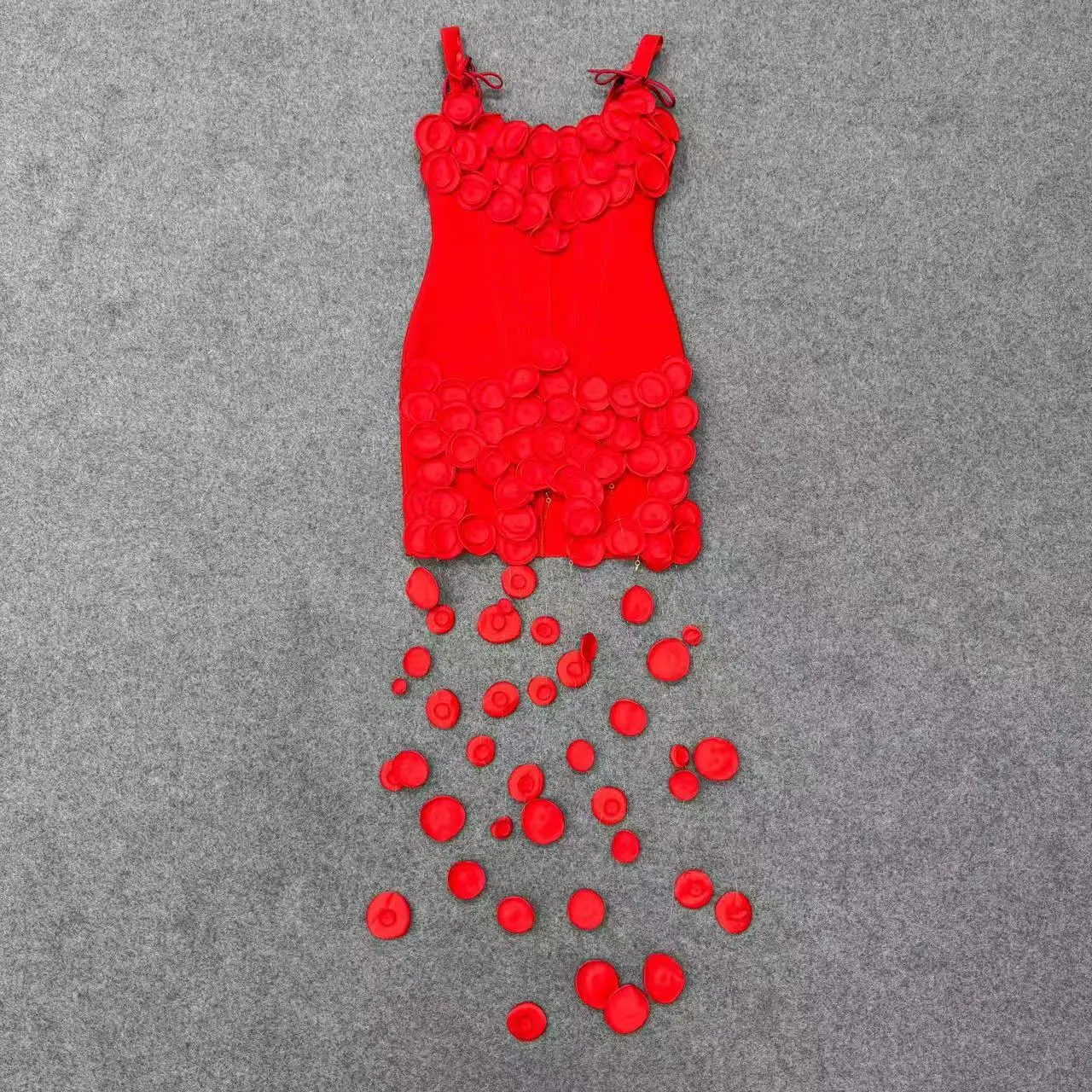 2026 New Bandage Women's Sexy Tube Top Sleeveless Flower Waist Elegant Temperament Bandage Dress