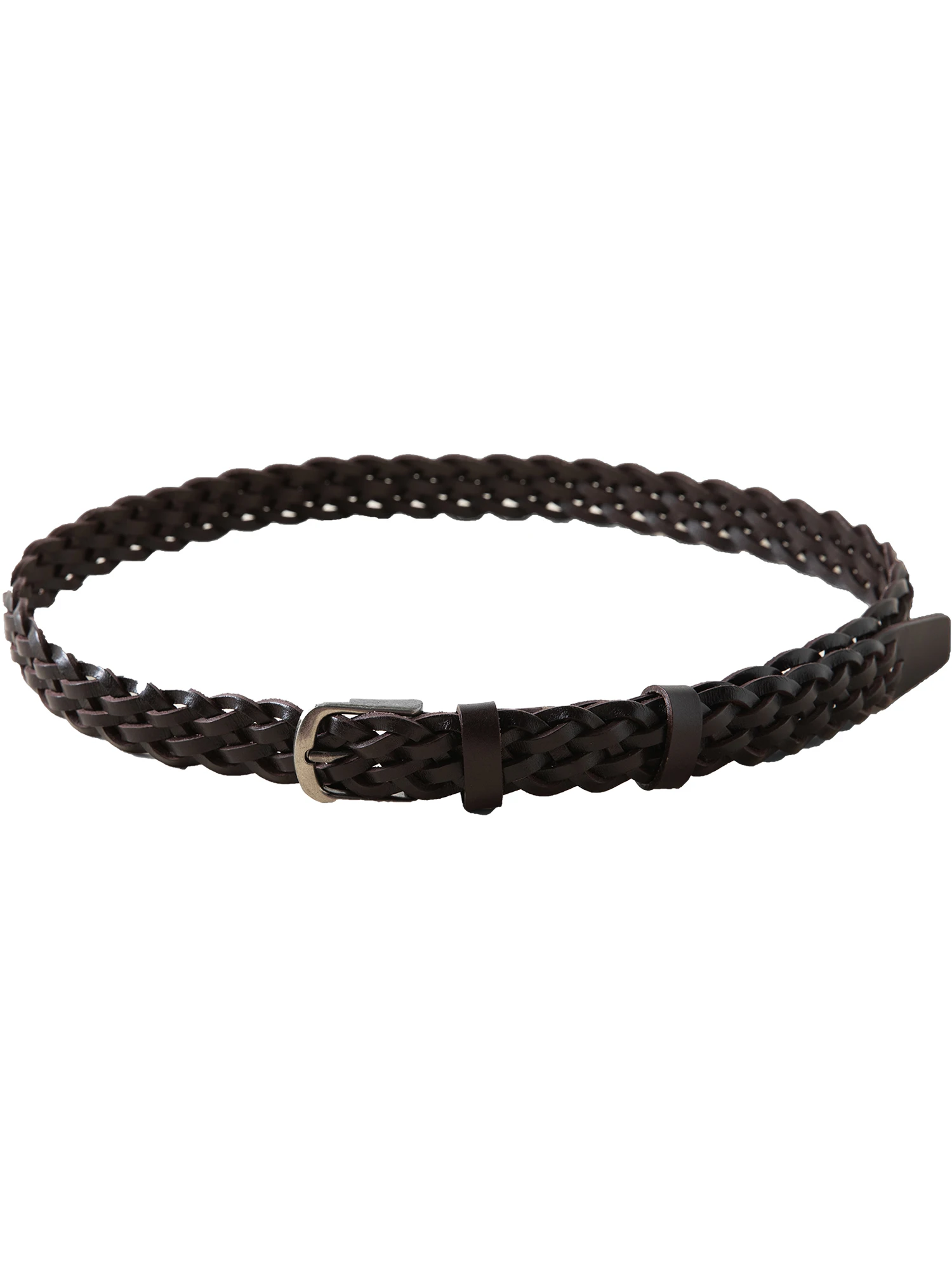 ZIQIAO 2026 Spring Women's Handwoven Cowhide Leather Belt - Braided Design Adjustable Waistband for Casual Daily Wear