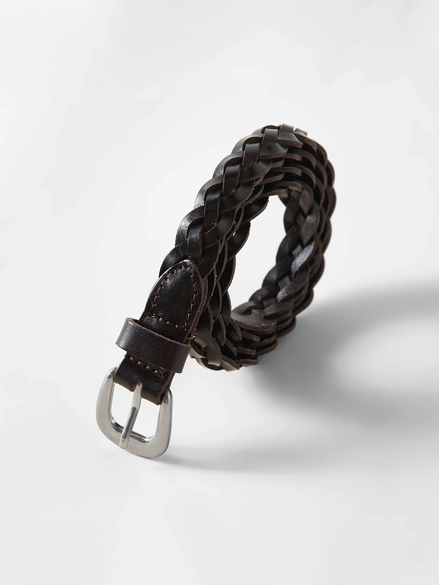ZIQIAO 2026 Spring Women's Handwoven Cowhide Leather Belt - Braided Design Adjustable Waistband for Casual Daily Wear​