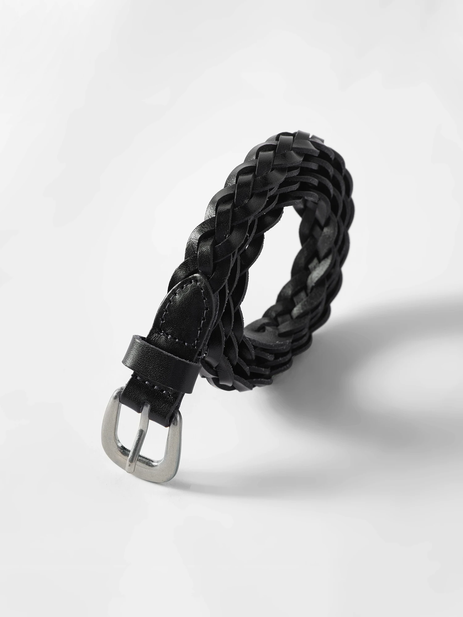 ZIQIAO 2026 Spring Women's Handwoven Cowhide Leather Belt - Braided Design Adjustable Waistband for Casual Daily Wear