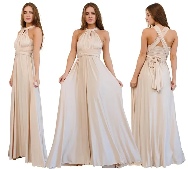 Rust Bridesmaid Dress Infinity Multiway Maxi Bridesmaid Dress Formal Wrap Wedding Evening Dress Wedding Cocktail Floor Length