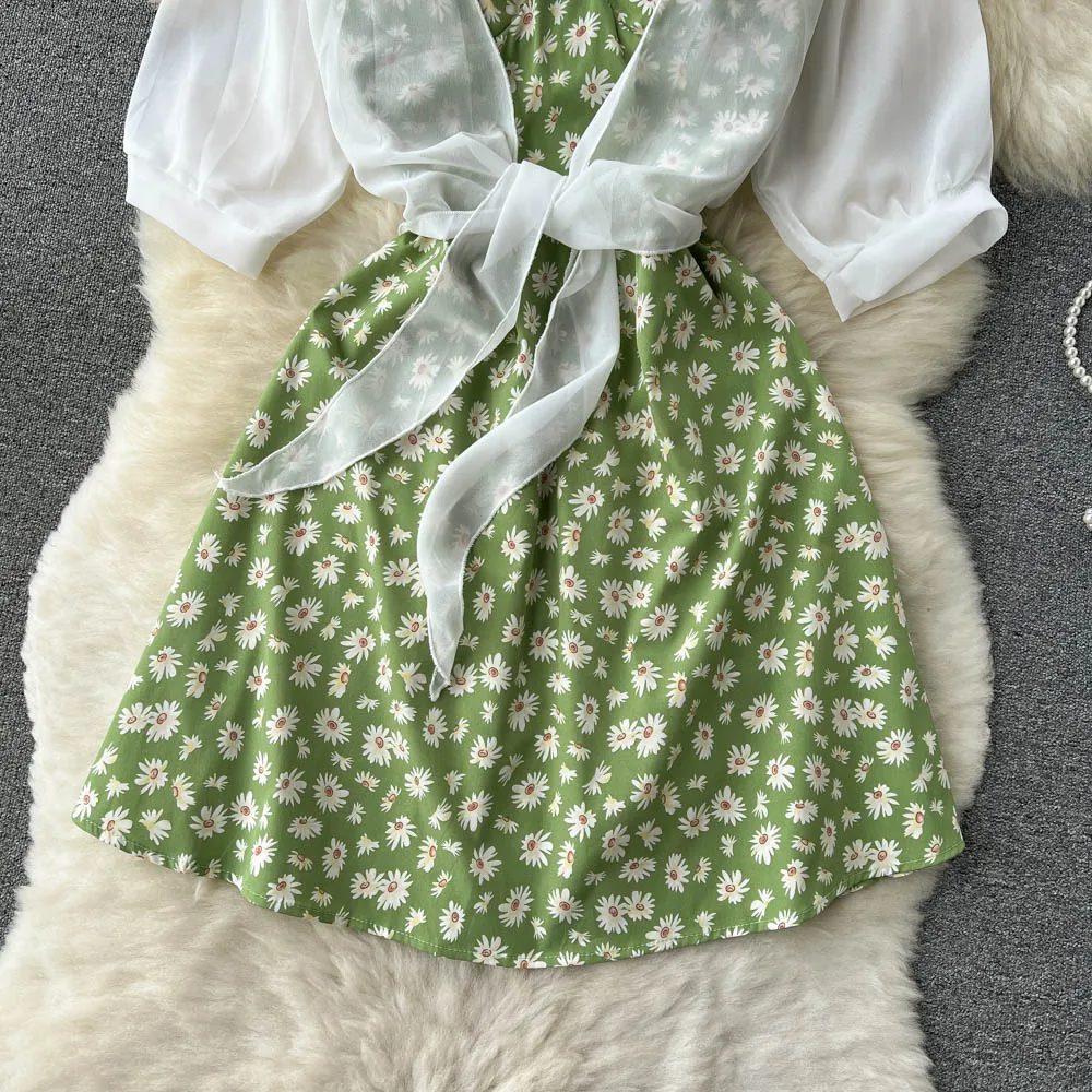 SINGREINY Floral Print Two Piece Dress Women Summer 2022 Slim Vacation Fashion Elegant Ladies A Line Beach Midi Dresses