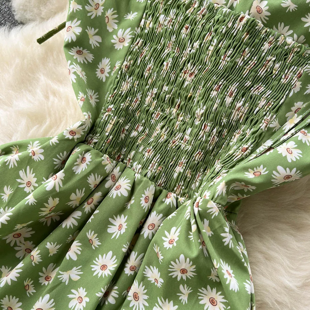 SINGREINY Floral Print Two Piece Dress Women Summer 2022 Slim Vacation Fashion Elegant Ladies A Line Beach Midi Dresses