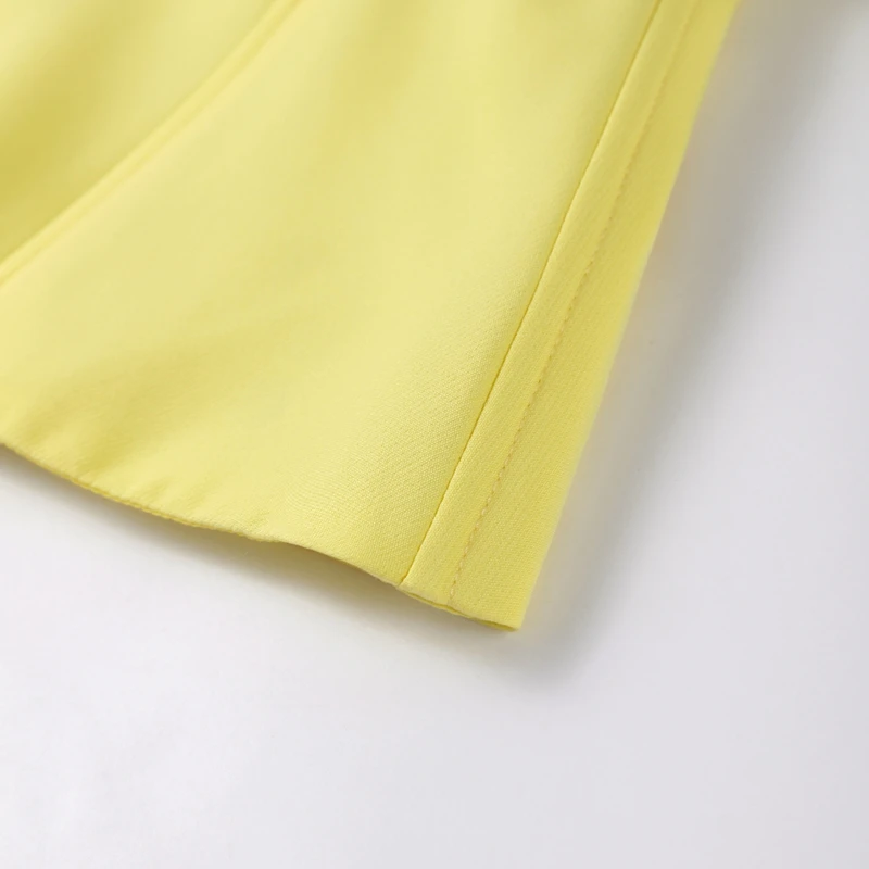 Fashion Yellow Skirts Sets Women's Slim Sleeveless Backless Strapless Tops High Waist Pleated Skirt 2026 Summer Lady Holiday Rob