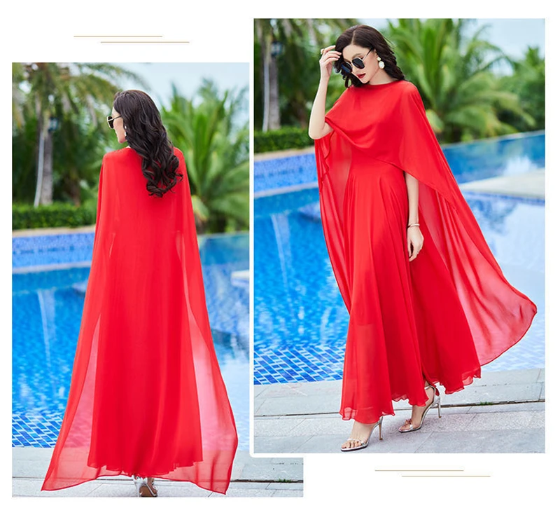 Women Long Sleeve Dress White Chiffon Spring Vintage Casual Fashion Maxi Dresses For Elegant Luxury Prom Clothes 2024 New