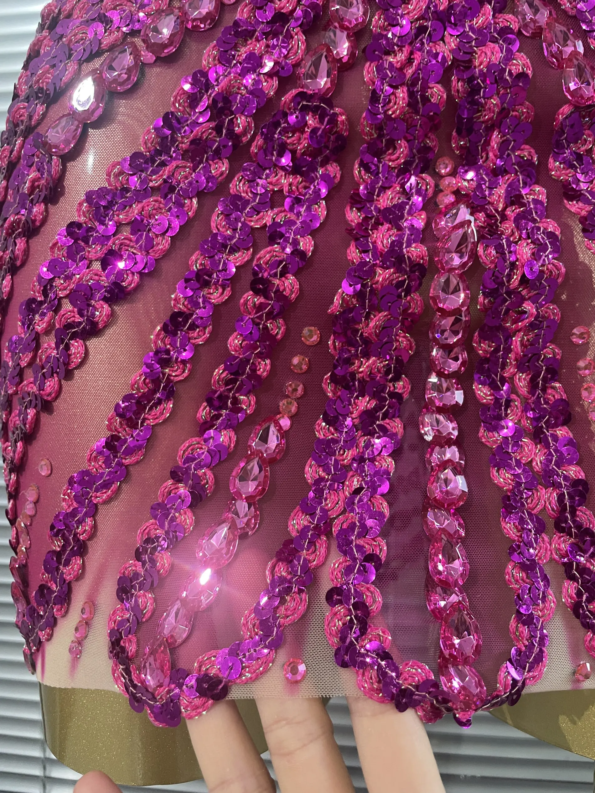 STOCK Women Sexy Strapless Shining Sequins Crystal Laced-up Bodycon Mini Dress Nightclub Party Celebrate Birthday Fashion Outfit