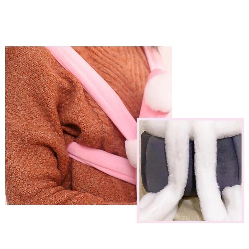 Pet Carrier Bag Small Cat Dogs Backpack Winter Warm Soft Plush Carring Pets Cage Walking Outdoor Travel Kitten Hanging Chest Bag