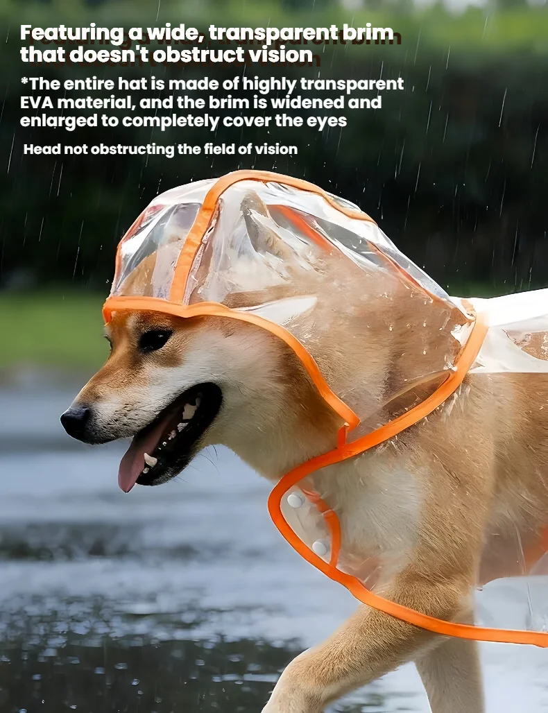 Small Dog Raincoat Transparent Waterproof Windproof Pet Dog Coat Puppy Cats Raincoat Chihuahua Bulldog Pets Cape Poncho Clothes