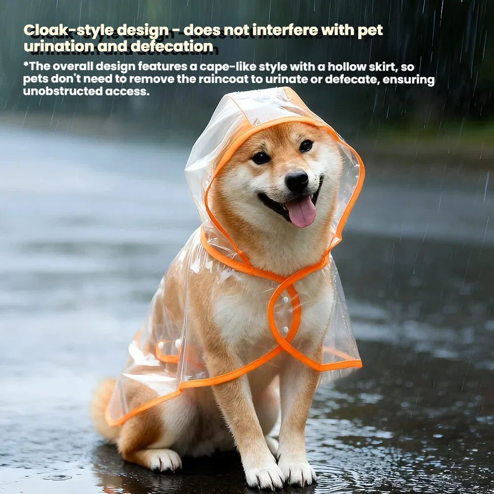 Small Dog Raincoat Transparent Waterproof Windproof Pet Dog Coat Puppy Cats Raincoat Chihuahua Bulldog Pets Cape Poncho Clothes