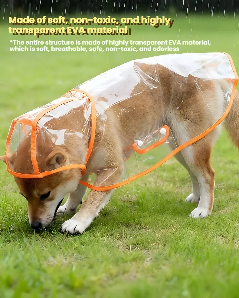 Small Dog Raincoat Transparent Waterproof Windproof Pet Dog Coat Puppy Cats Raincoat Chihuahua Bulldog Pets Cape Poncho Clothes