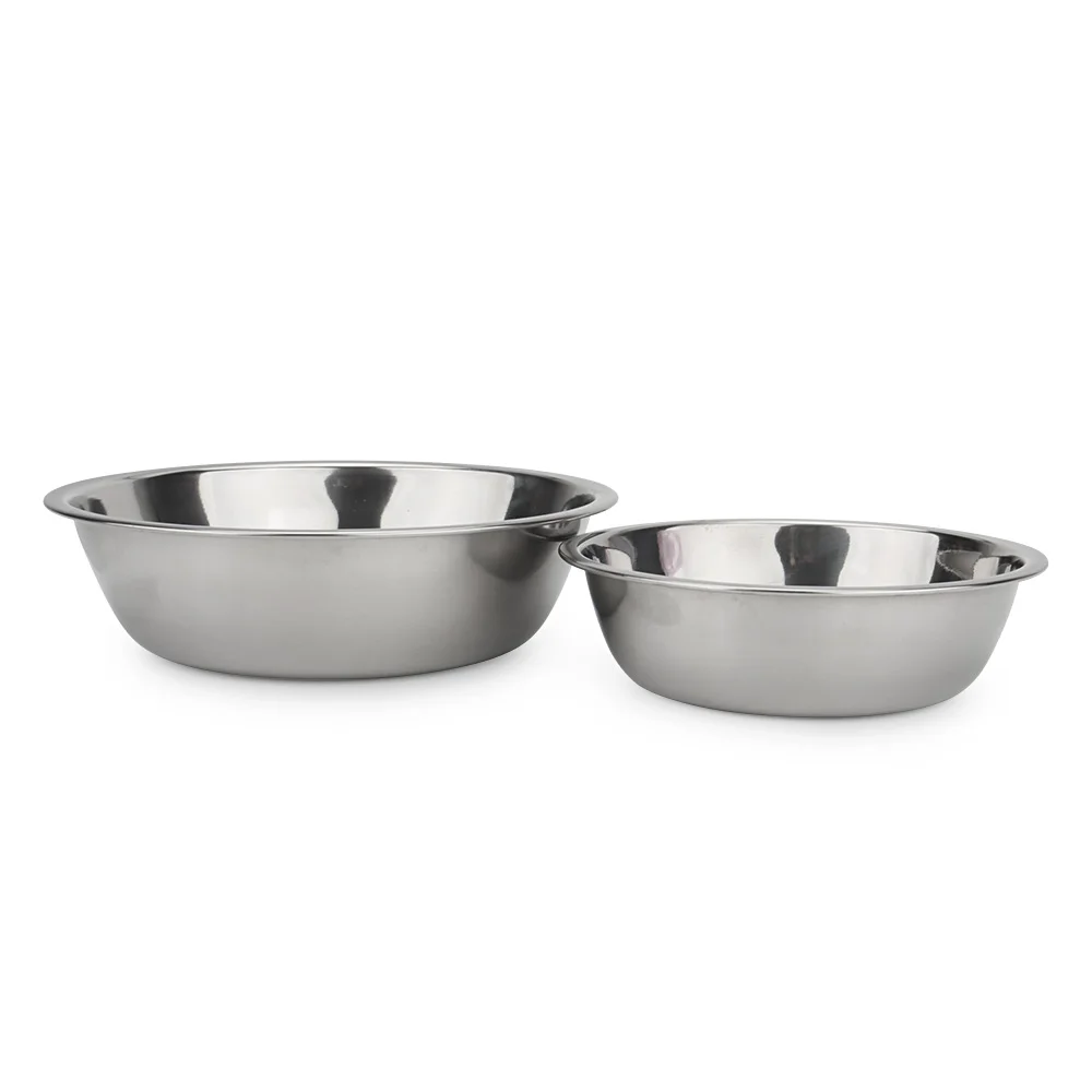 Dog Bowl Stainless Steel Pet Feeding Bowl Cat Food Drinking Feeder Bowl Durable Cheap For Small Medium Big Dogs
