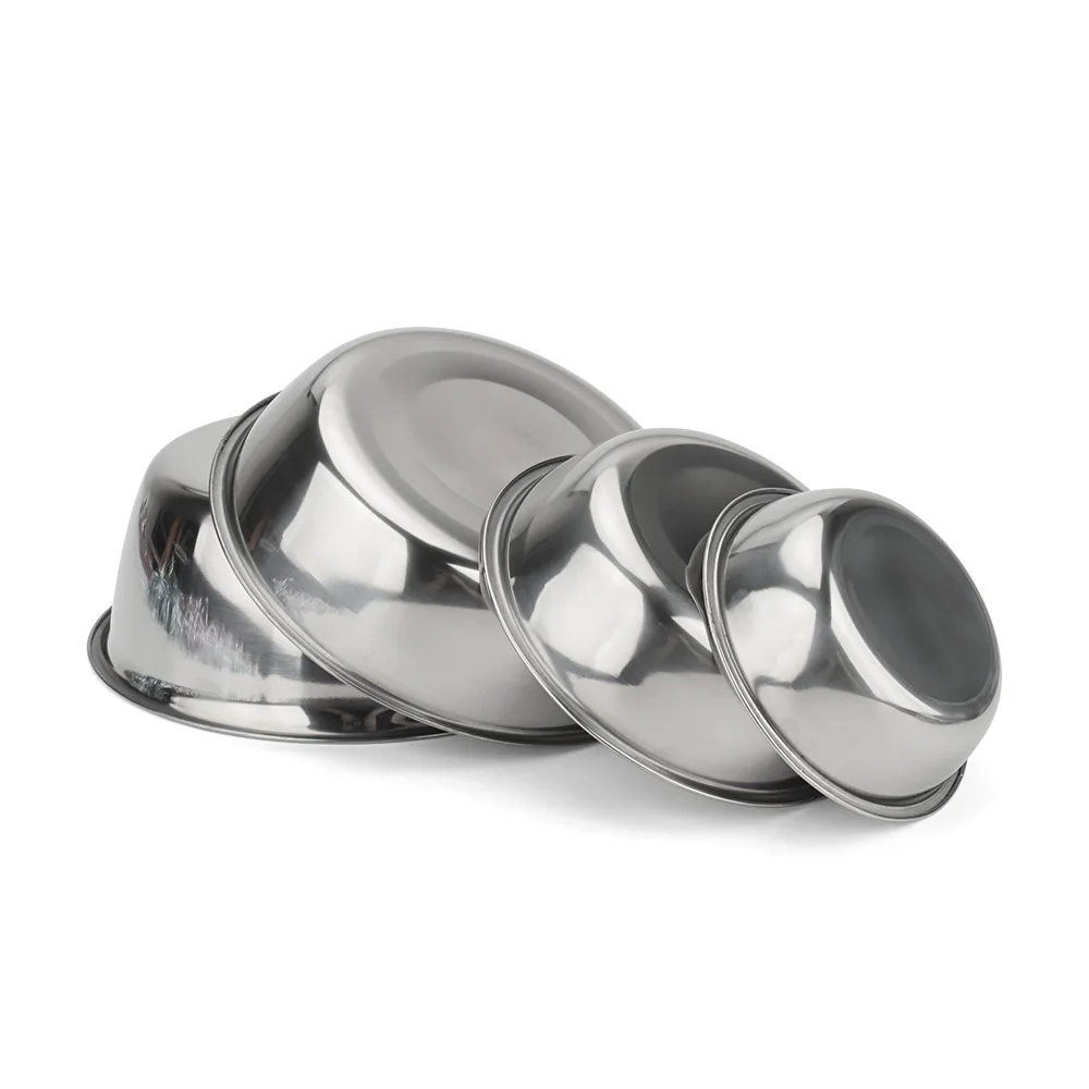 Dog Bowl Stainless Steel Pet Feeding Bowl Cat Food Drinking Feeder Bowl Durable Cheap For Small Medium Big Dogs