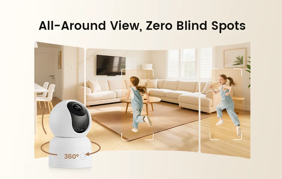 ZOSI Indoor Pan/Tilt Smart Security Camera C518 2MP 3MP 8MP 360° Baby Pet Monitor 2.4G/5G Dual-Band WiFi Home Surveillance Cam