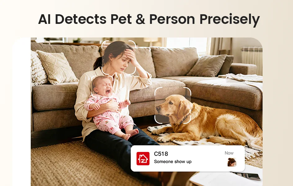ZOSI Indoor Pan/Tilt Smart Security Camera C518 2MP 3MP 8MP 360° Baby Pet Monitor 2.4G/5G Dual-Band WiFi Home Surveillance Cam