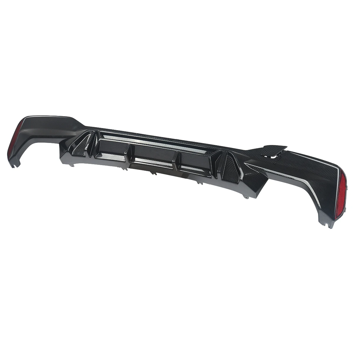 MagicKit For BMW G30 G38 F90 M Sport 2017-2020 M5 Competition Style Rear Diffuser Carbon Look