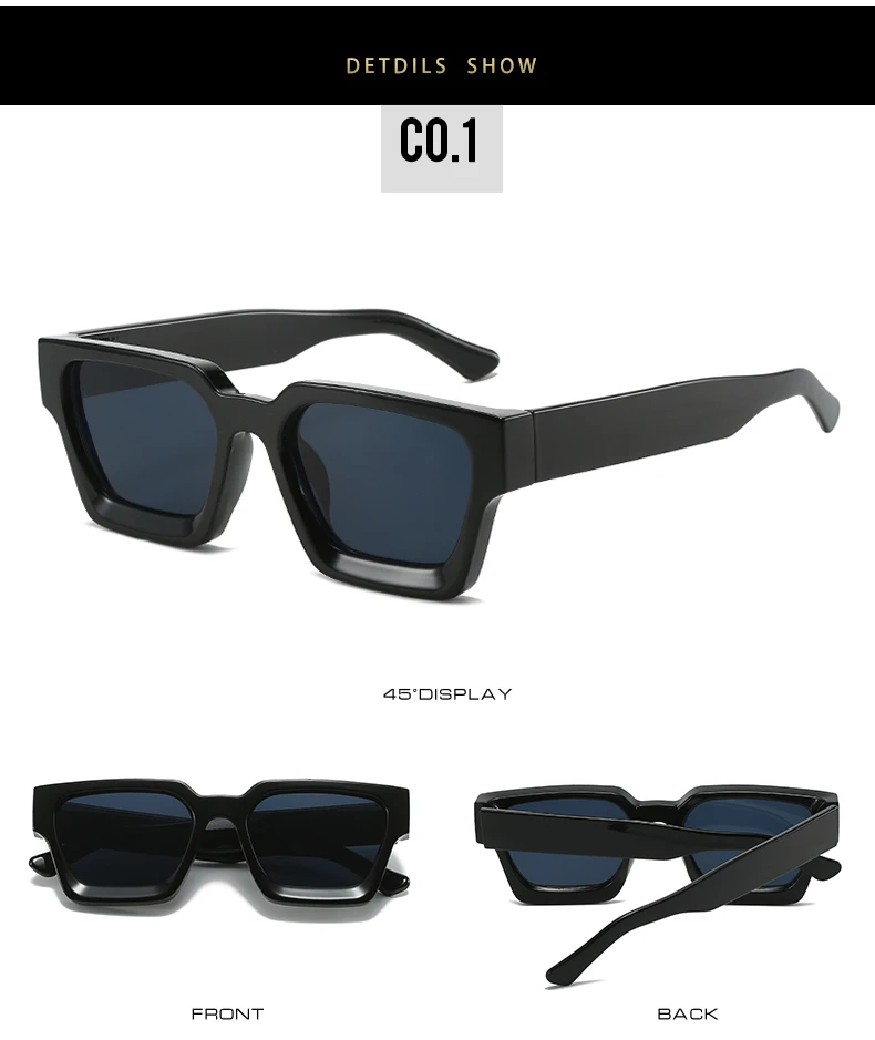 SORVINO 2024 Luxury Square Sunglasses Retro Brand Designer Men Trending Leopard Blue Green Sun Glasses Personalized Shades UV400