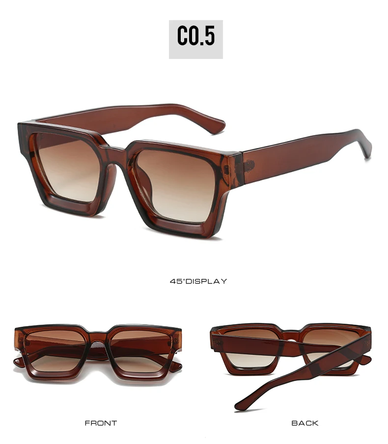 SORVINO 2024 Luxury Square Sunglasses Retro Brand Designer Men Trending Leopard Blue Green Sun Glasses Personalized Shades UV400