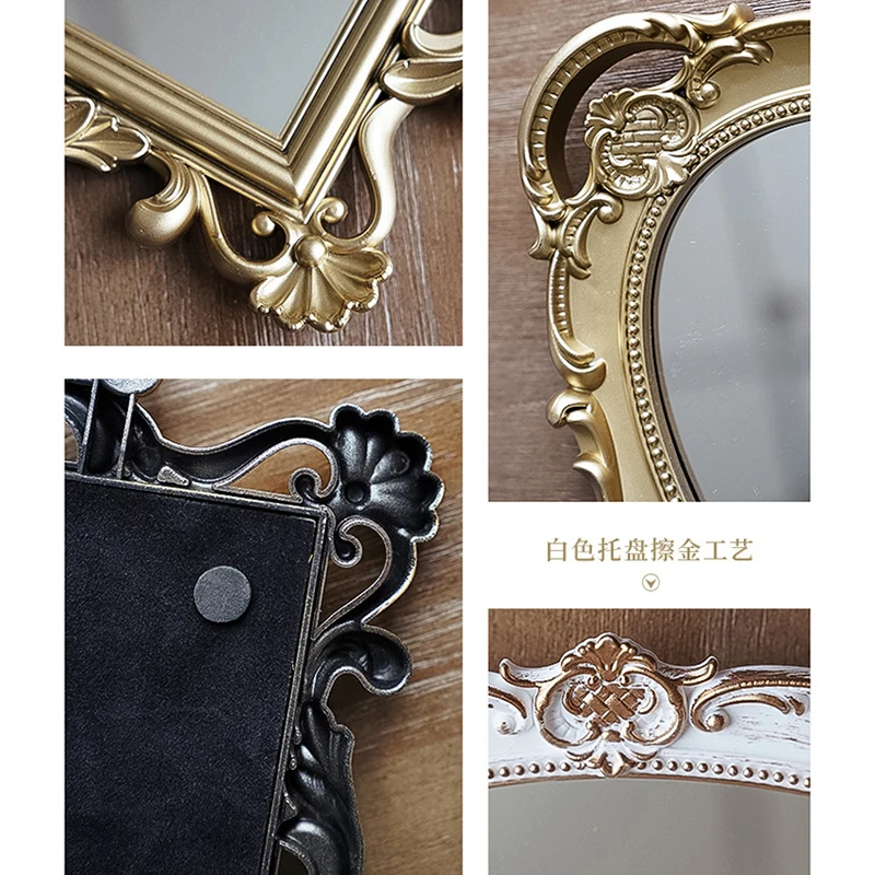 Metal Storage Tray Jewelry Display Plate Retro Dessert Fruit Cake Plate with Handle for Decor Hotel Cafe Serving Tray