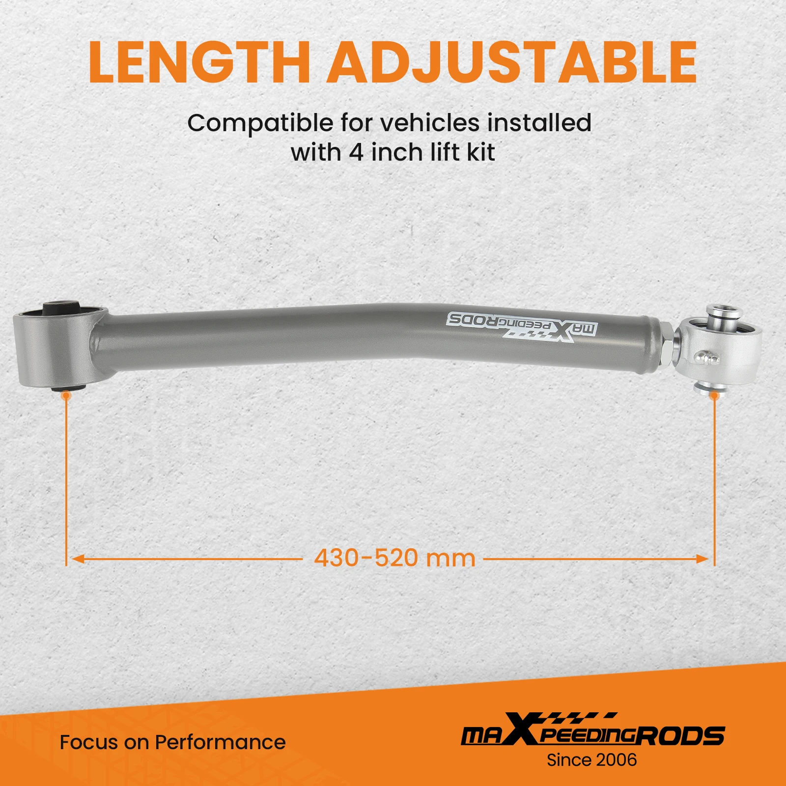 Adjustable Rear Upper & Lower Control Arm For Jeep Wrangler JK 2007-2018 4WD