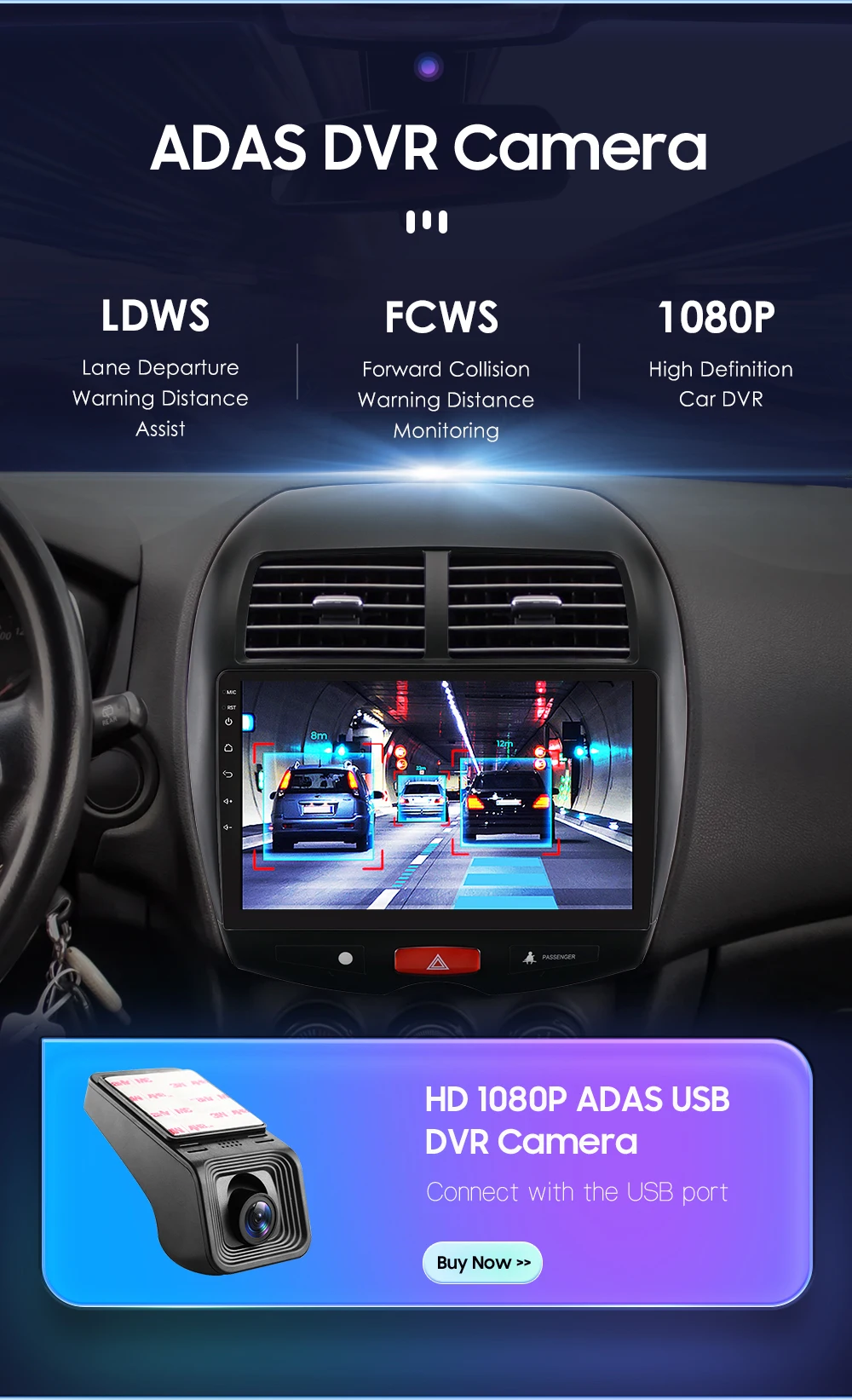 Hizpo Car Radio for Mitsubishi ASX 1 2010 - 2018 Multimedia Video Player Navi GPS 2din Android 13 CarPlay Autoradio BT 8GB+128GB