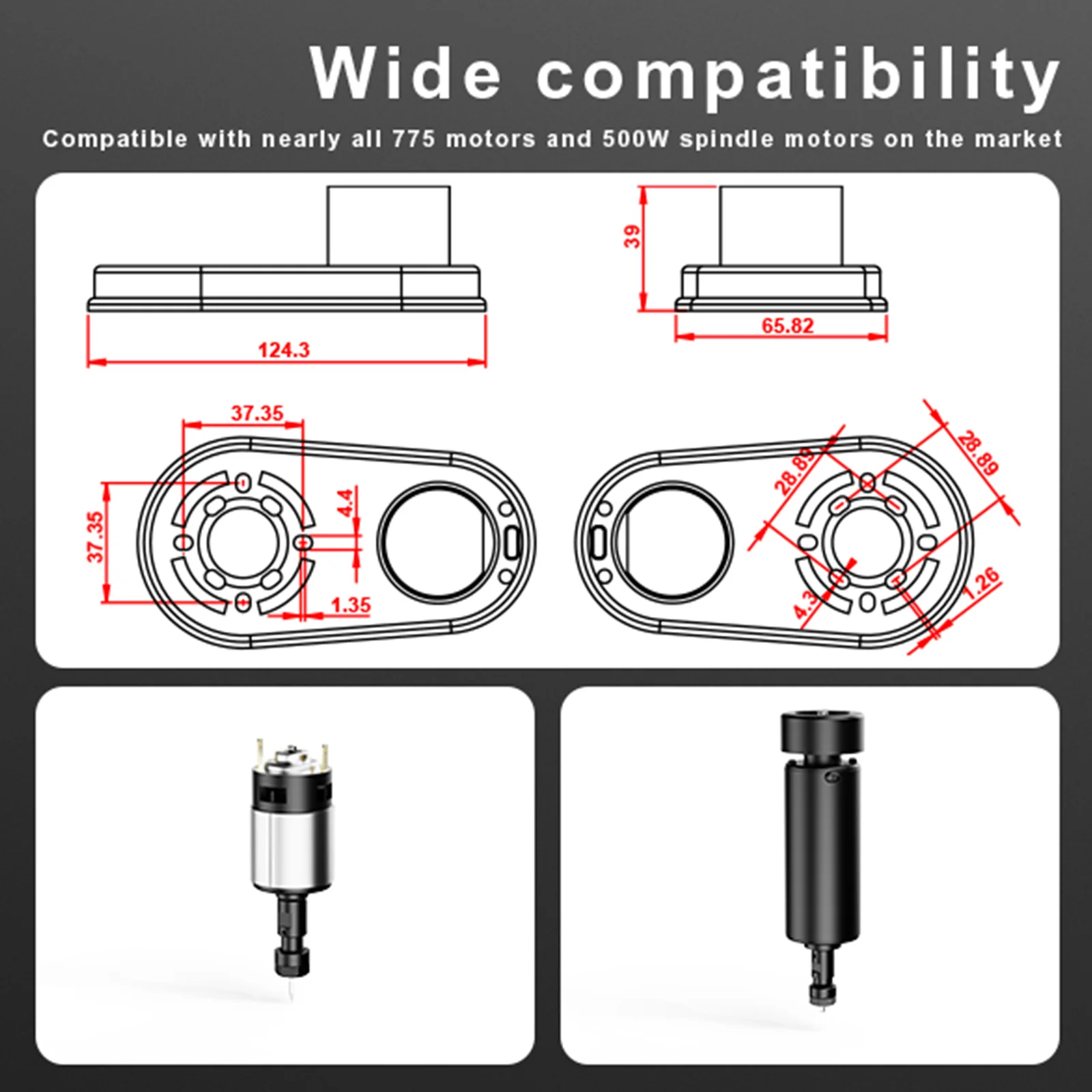Vacuum Cleaner For CNC Router (Little Monster M1) Spindle Dust Collector for 775 Motor 500W Spindle TTC450 CNC Engraver Parts