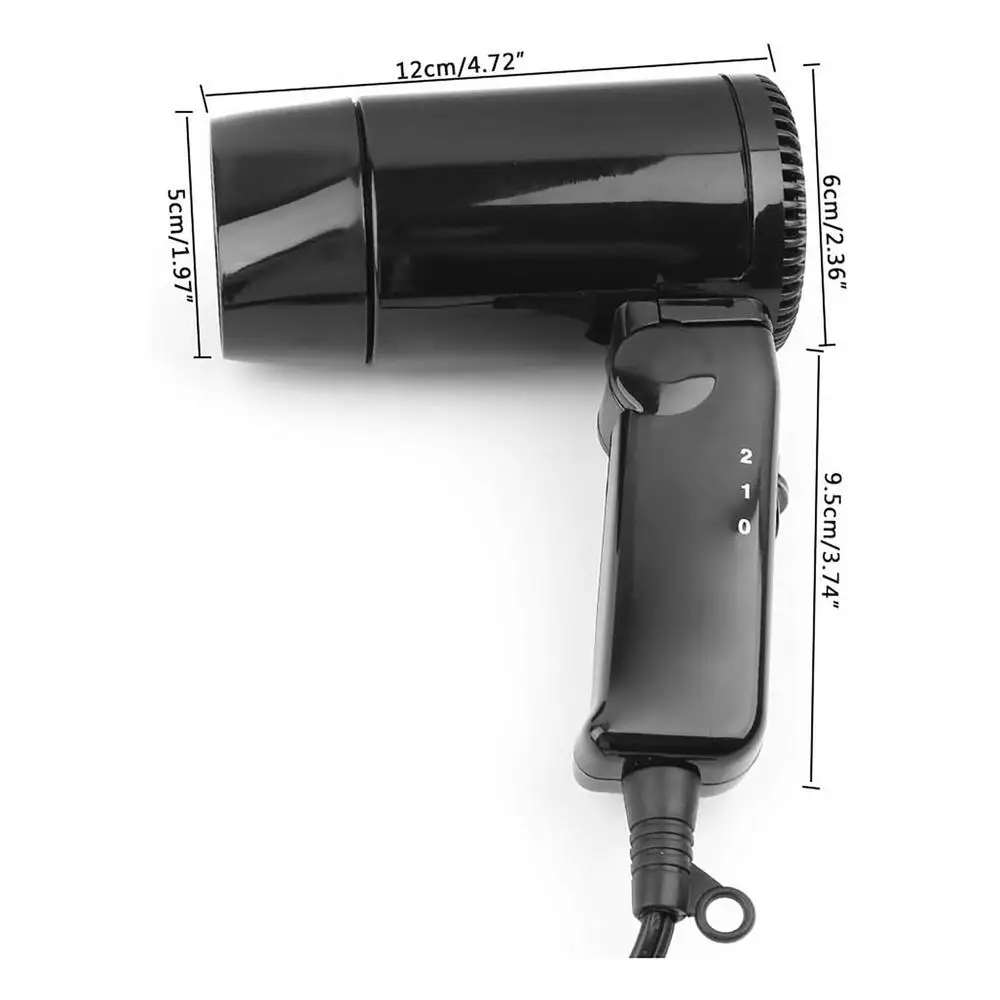 Hair Dryer 12V Folding Car Fan Portable 2 In 1 Window Defroster Cigarette Lighter Socket Port For Road Trip Travel Camper RV SUV