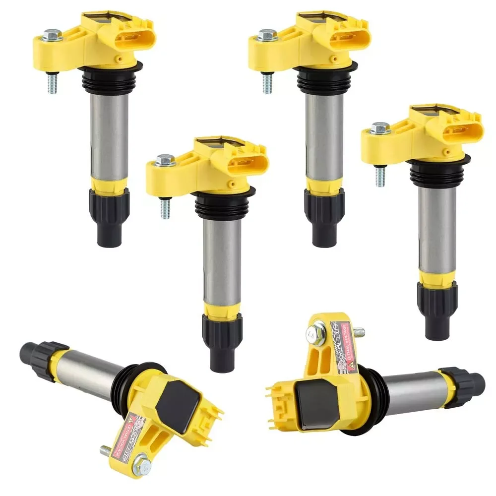 Carbole 6 Pack D515C Ignition Coil & Spark Plug For Chevrolet GMC Cadillac 41-109 UF569