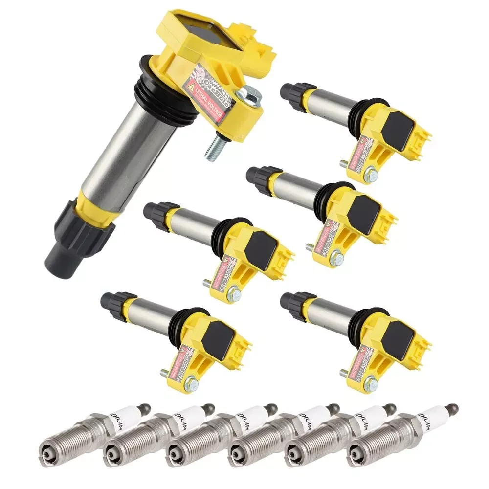 Carbole 6 Pack D515C Ignition Coil & Spark Plug For Chevrolet GMC Cadillac 41-109 UF569