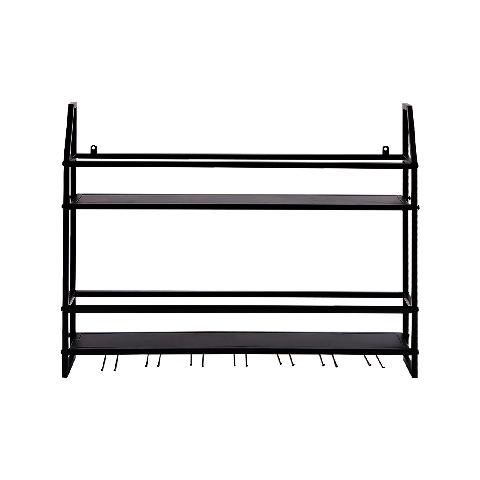 Wall Mounted Iron Wine Rack Bottle Champagne Glass Holder Shelves Bar Home Party Light and Strong Durable Unique Design Decor