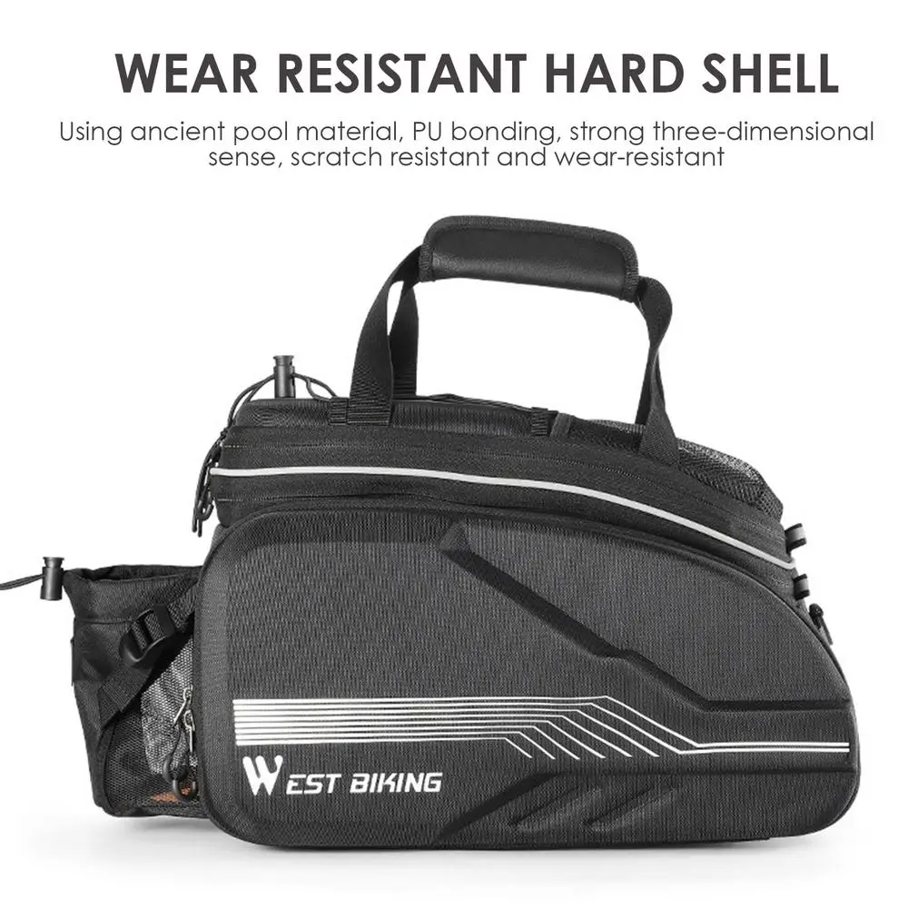 Bicycle Panniers Bikes Bags For Adult Bicycle Hard Shell Bicycle Saddle Bag EBike Accessories Luggage Trunk Panniers Reflective