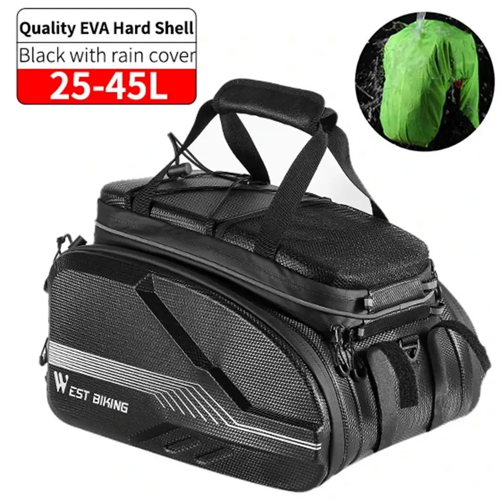 Bicycle Panniers Bikes Bags For Adult Bicycle Hard Shell Bicycle Saddle Bag EBike Accessories Luggage Trunk Panniers Reflective